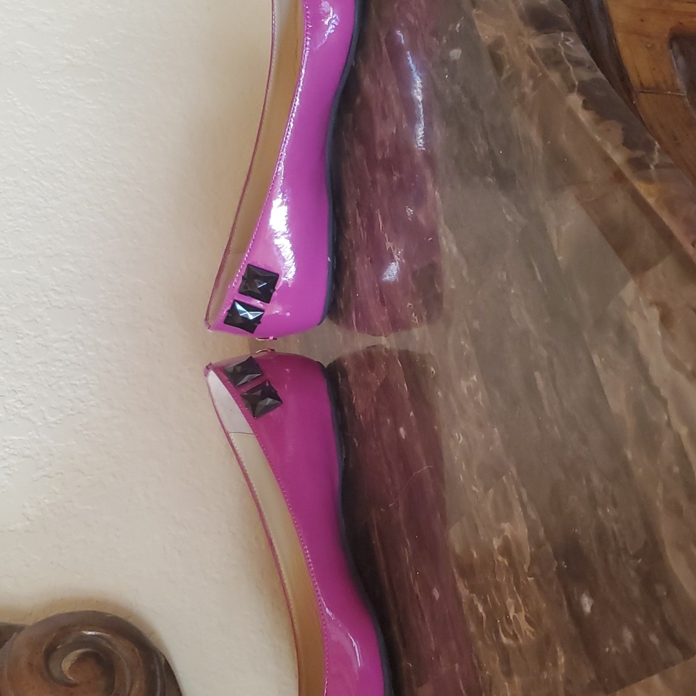 Like NEW Jimmy Choo Fuschia Ballet Flats - Picture 6 of 13
